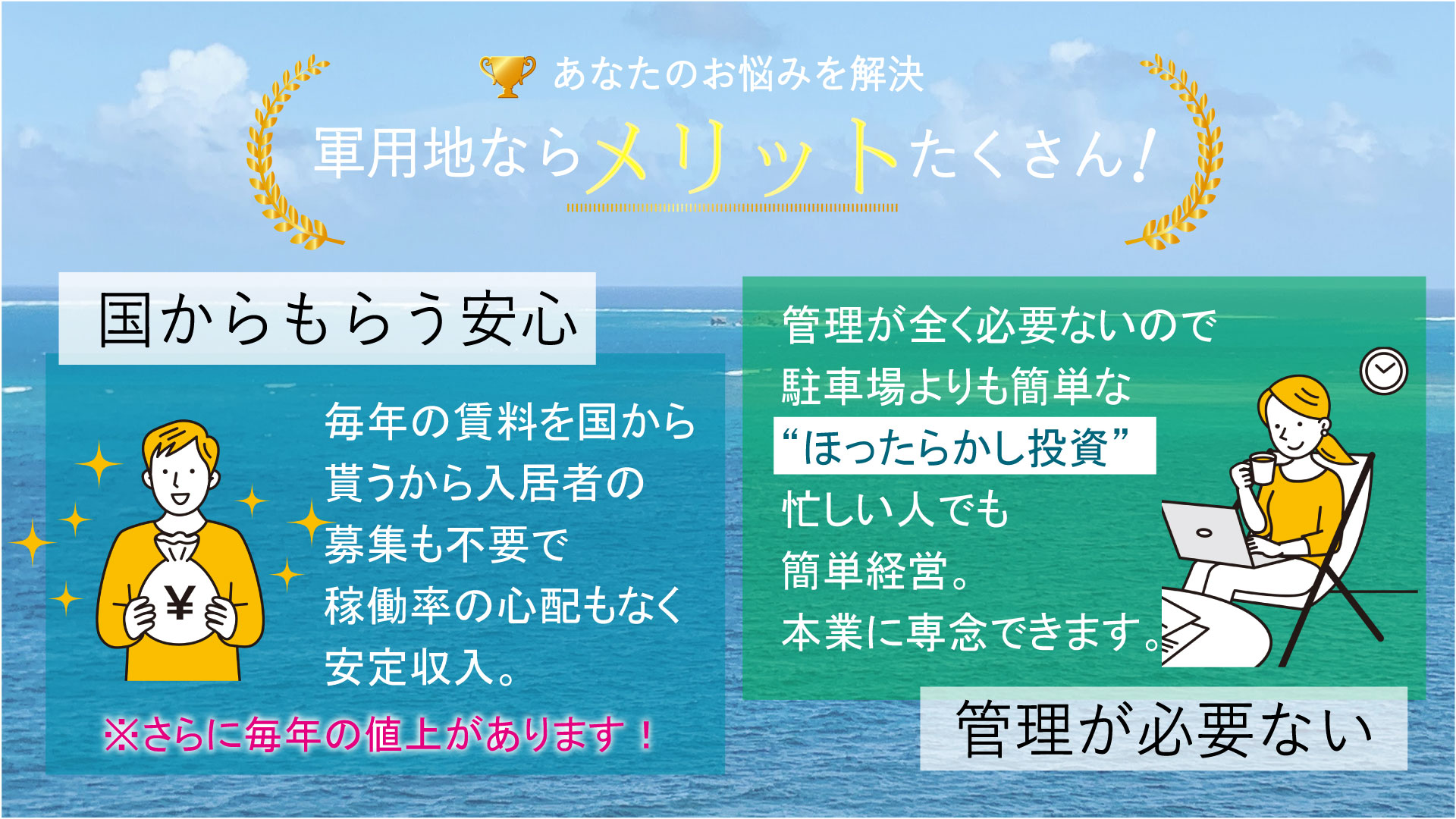 軍用地なら1